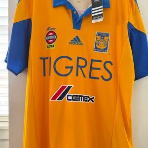 Adidas Yellow and Blue Performance Jersey